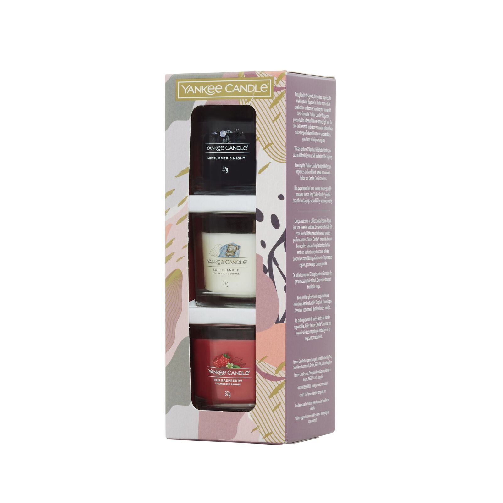 3 Glasvotivkerzen à 37g Geschenkset 2024