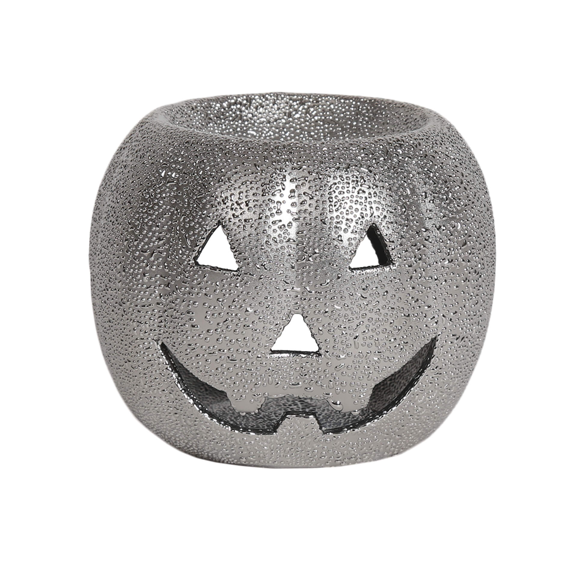 Duftlampe Pumpkin silver 8cm