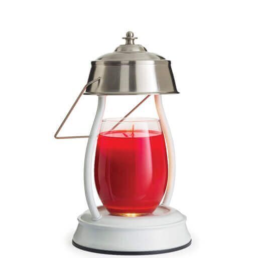 Hurricane-weiss-silber HURRICANE Laterne Kerzenwärmer von Candle Warmers Deutschland