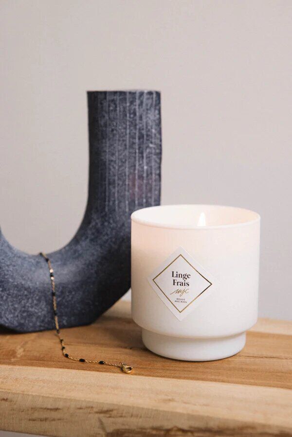 Frische Wäsche - Linge Frais - Halskette mit cremefarbenen Perlen 200g Töpferei, Glas, Vase