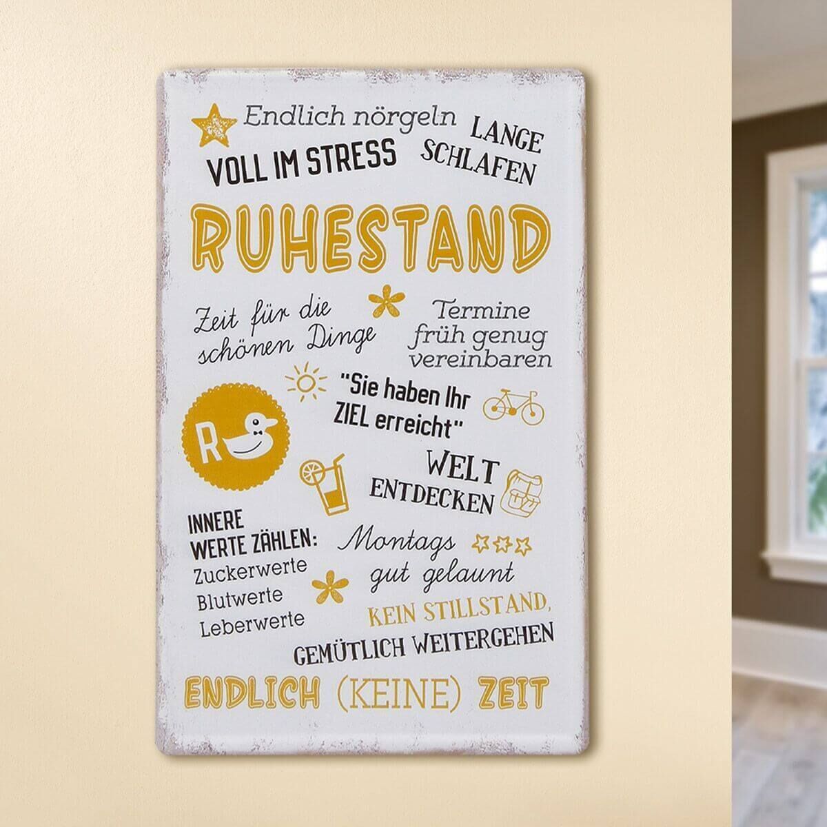 Deko Schild Rente Deko Schild Rente