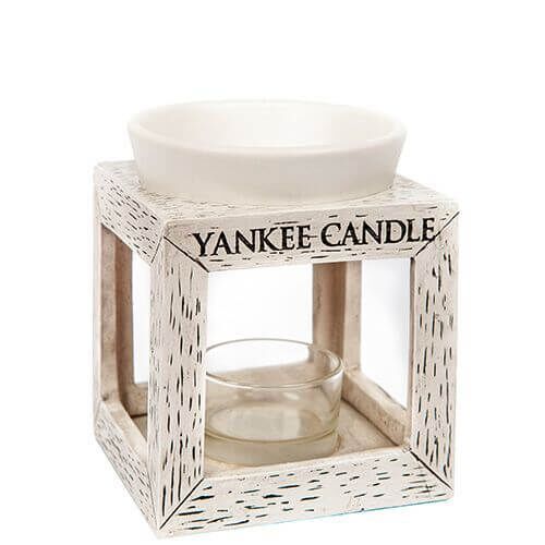 White-Wood-Melt-Warmer-1331880 Rustic- Modern weißes Holz Duftlampe