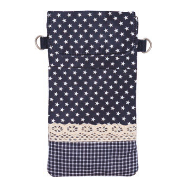 Patchwork Handytasche Umhängetasche (Navy 025)