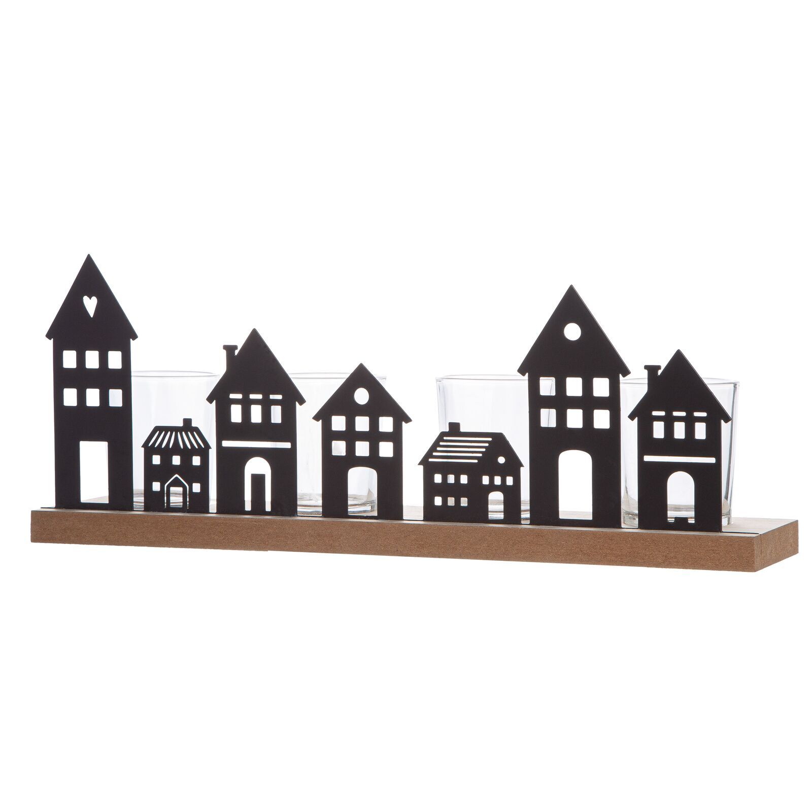 Teelichtleuchter Haus 6tlg Nachbarschaft