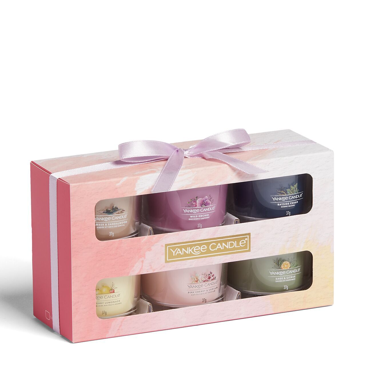 6 Glasvotivkerzen à 37g Geschenkset Signature 2023