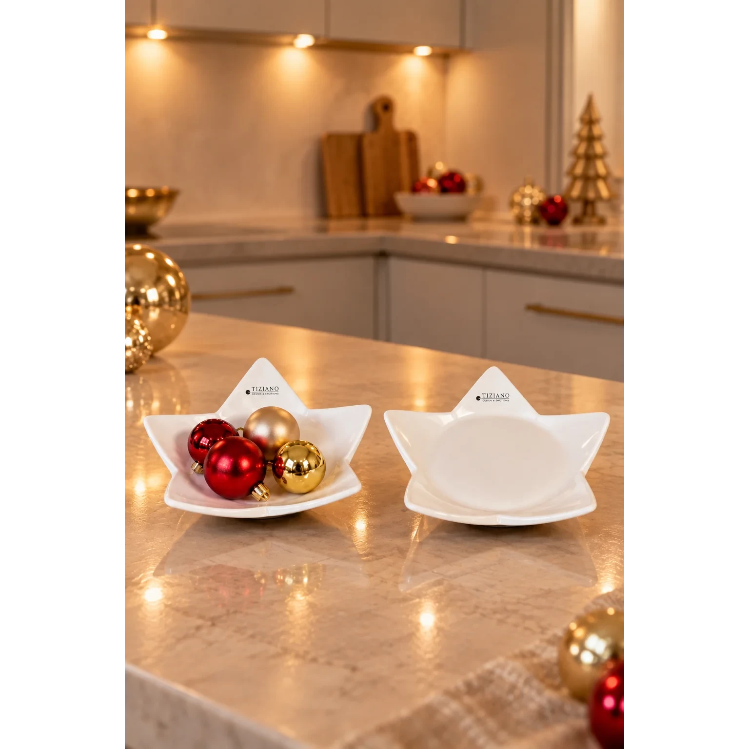 Weihnachtsdeko, Schale, Kugeln, Keramik, Küche