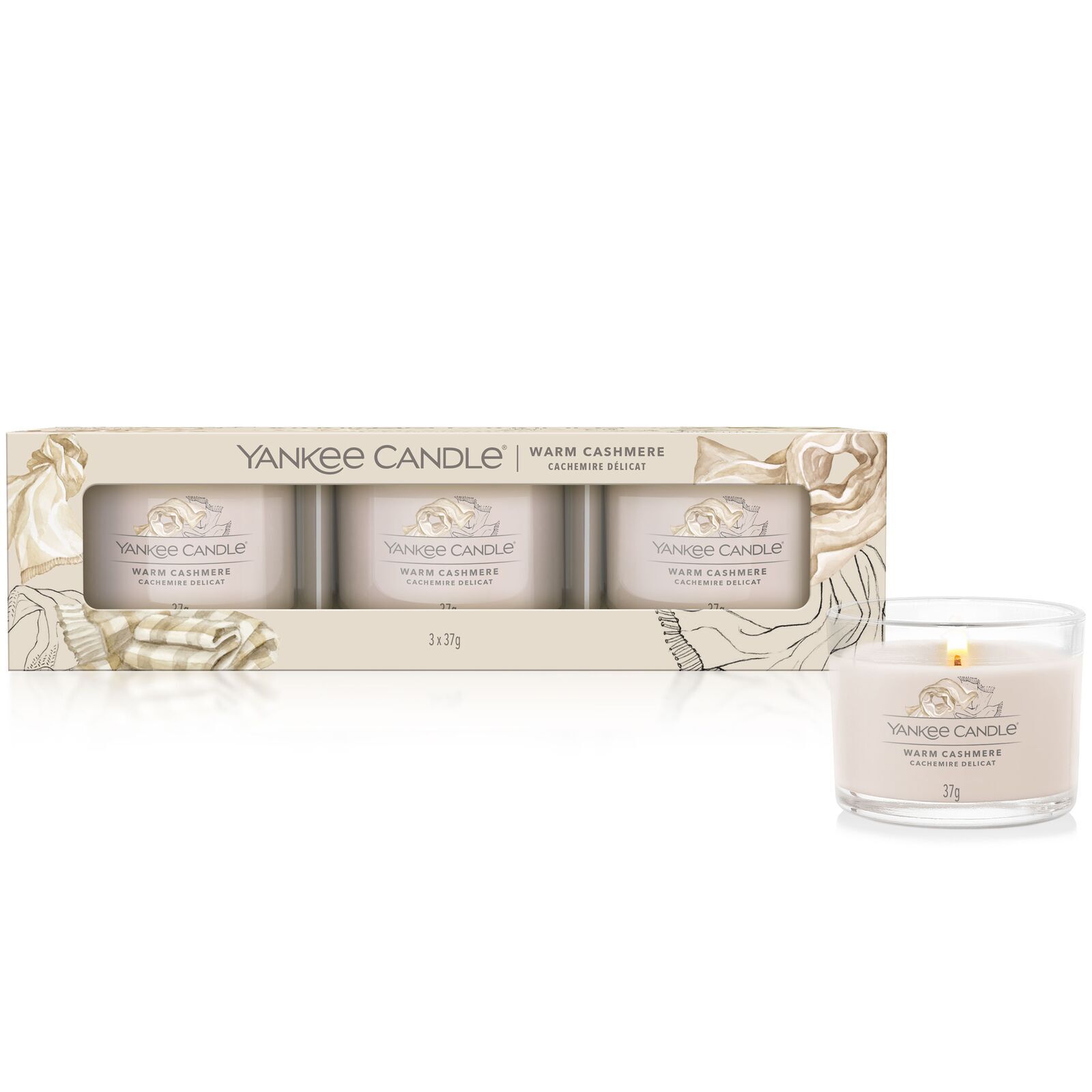 yankee_candle_filled_votive_1701428E_01 Warm Cashmere 37g Glasvotivkerze 3er Pack