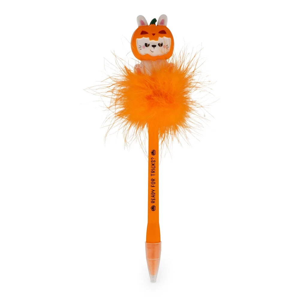 Legami Writing is Magic leuchtender Gelstift Bunny Katzenstab, Kürbis-Flag, Oranger Federn, Stifthalter, Spielzeug-Stift