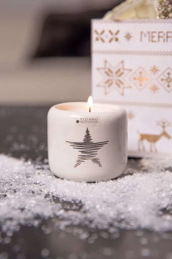 Teelichthalter Bellagio Stern 5cm cremeweiß