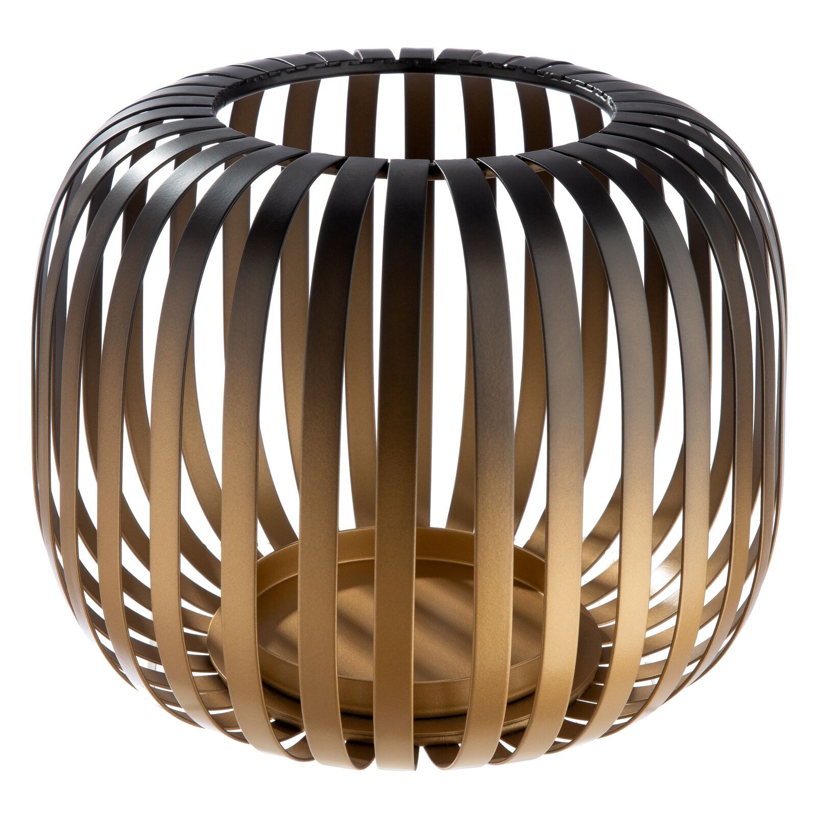 Lampe, Korbschirm, Metallgitter, Bronzefarben, Leuchte
