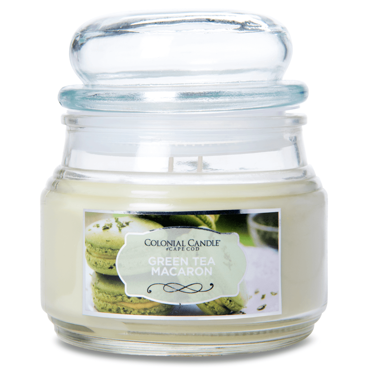 CC127551-mit-Deckel Duftkerze Green Tea Macaron Terrace - 255g