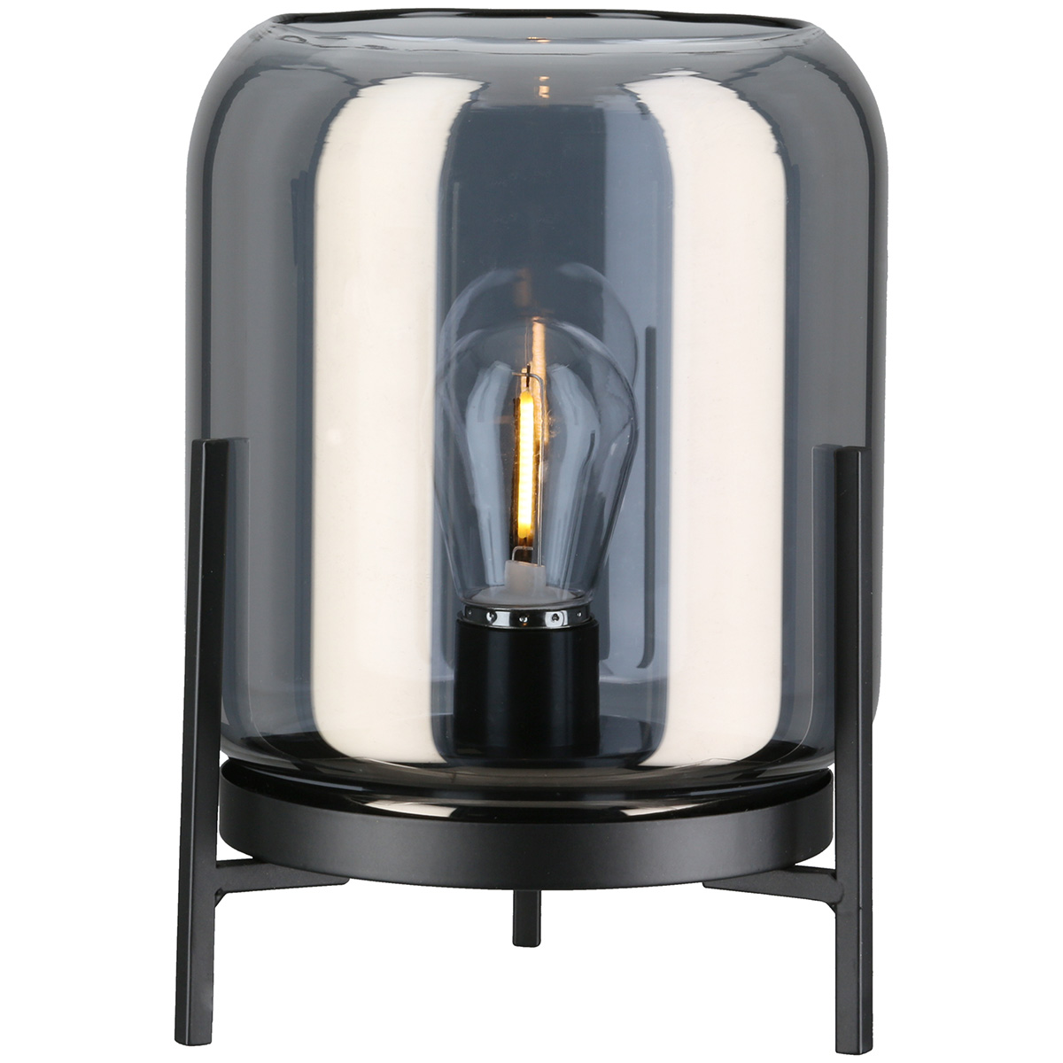 Lampenfassung, Glasglocke, Tischlampe, Filament-Lampe, Industriestil