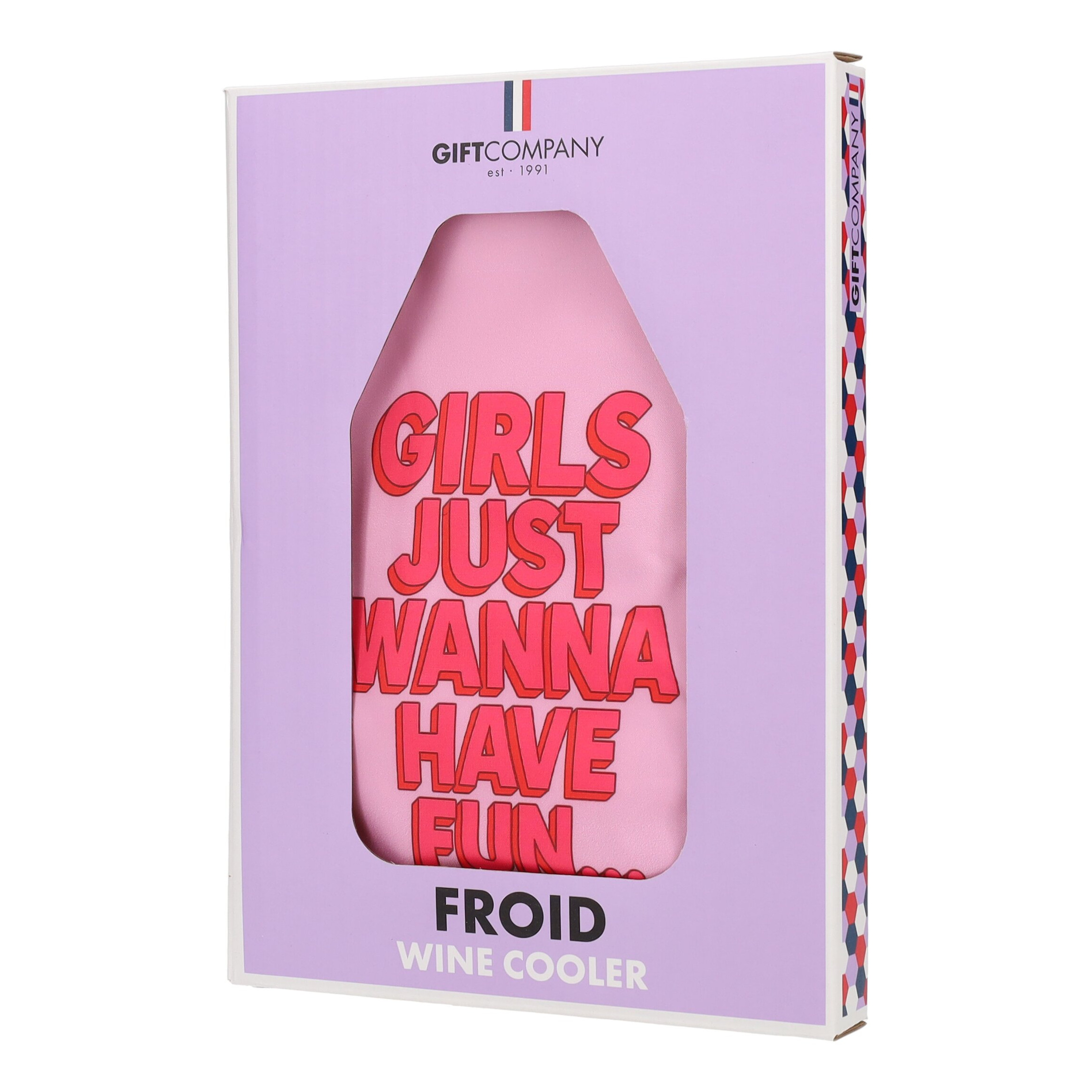 Froid Kühlmanschette mit Motiv Girls and Boys in Rosa und Blau wein-kühler, weinkühler, fächer, pink, glasartikel