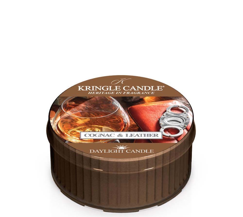 kringle_candle_cognac_and_leather_daylight_american_heritage Cognac & Leather Daylight 42g