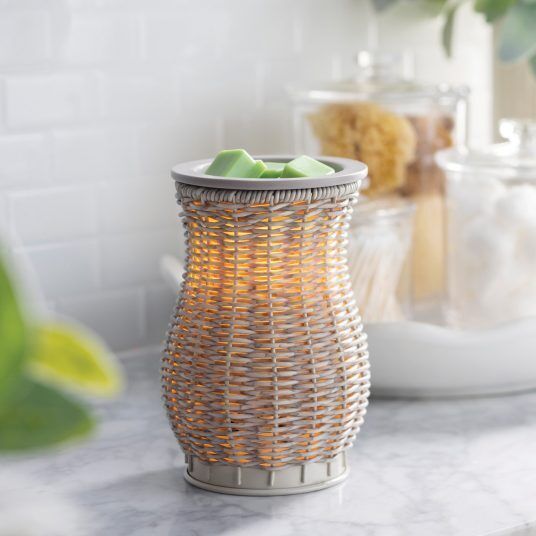 greywashedwicker1 Grey Washed Wicker Duftlampe