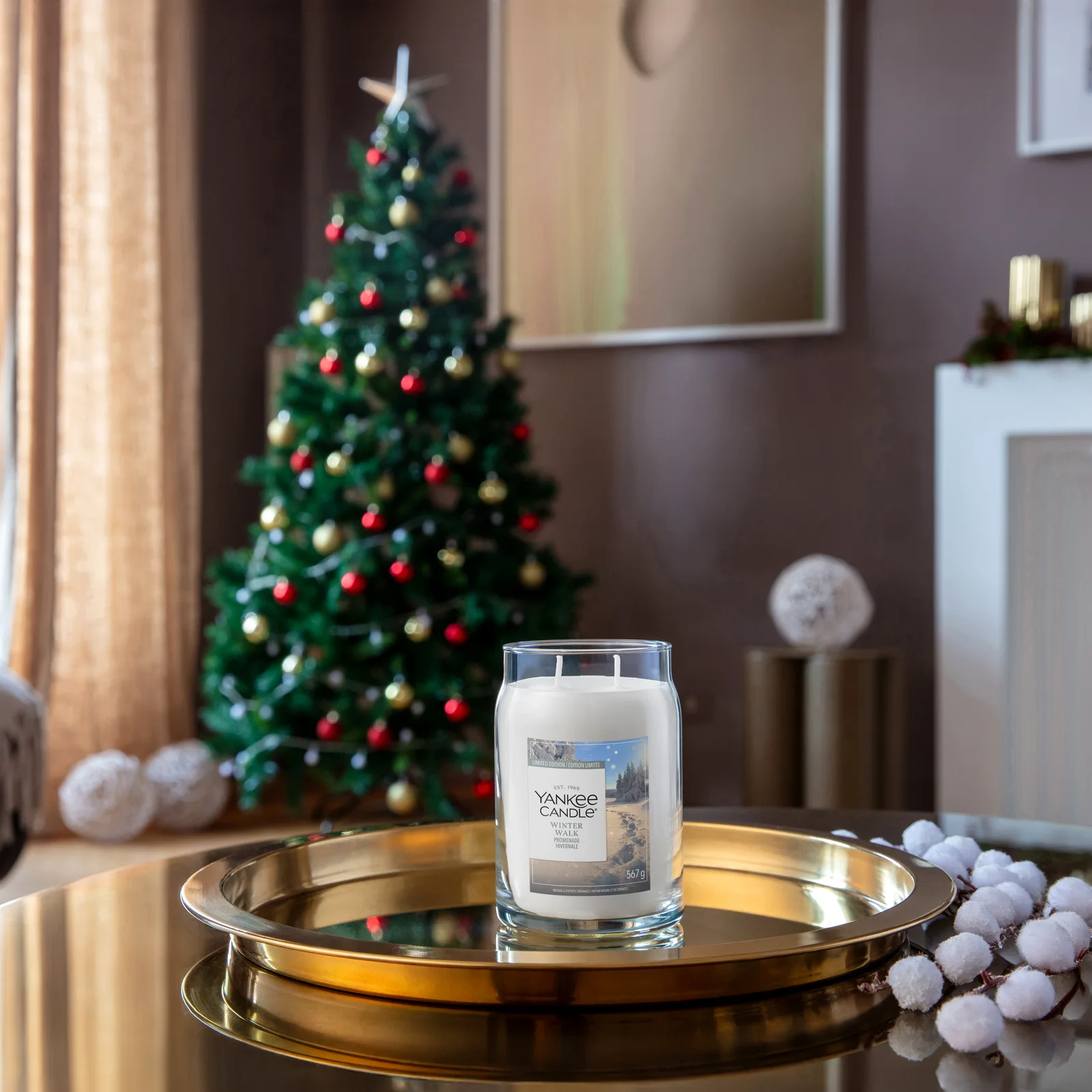 Winter Walk Signature Jar 567g 2-Docht kerze, duftkerze, glasbehälter, weihnachtsdeko, weihnachtskerze