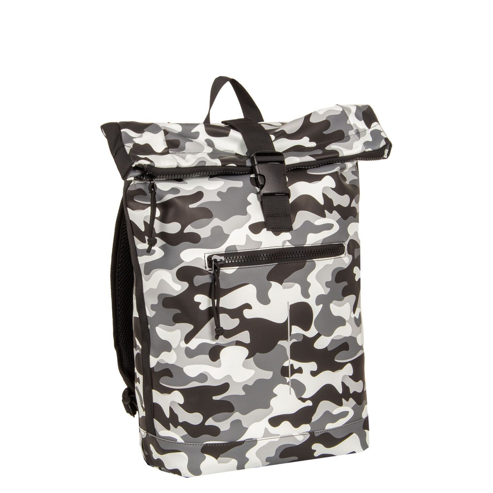 Mart - New York Rolltop Rucksack weiß/schwarz camo