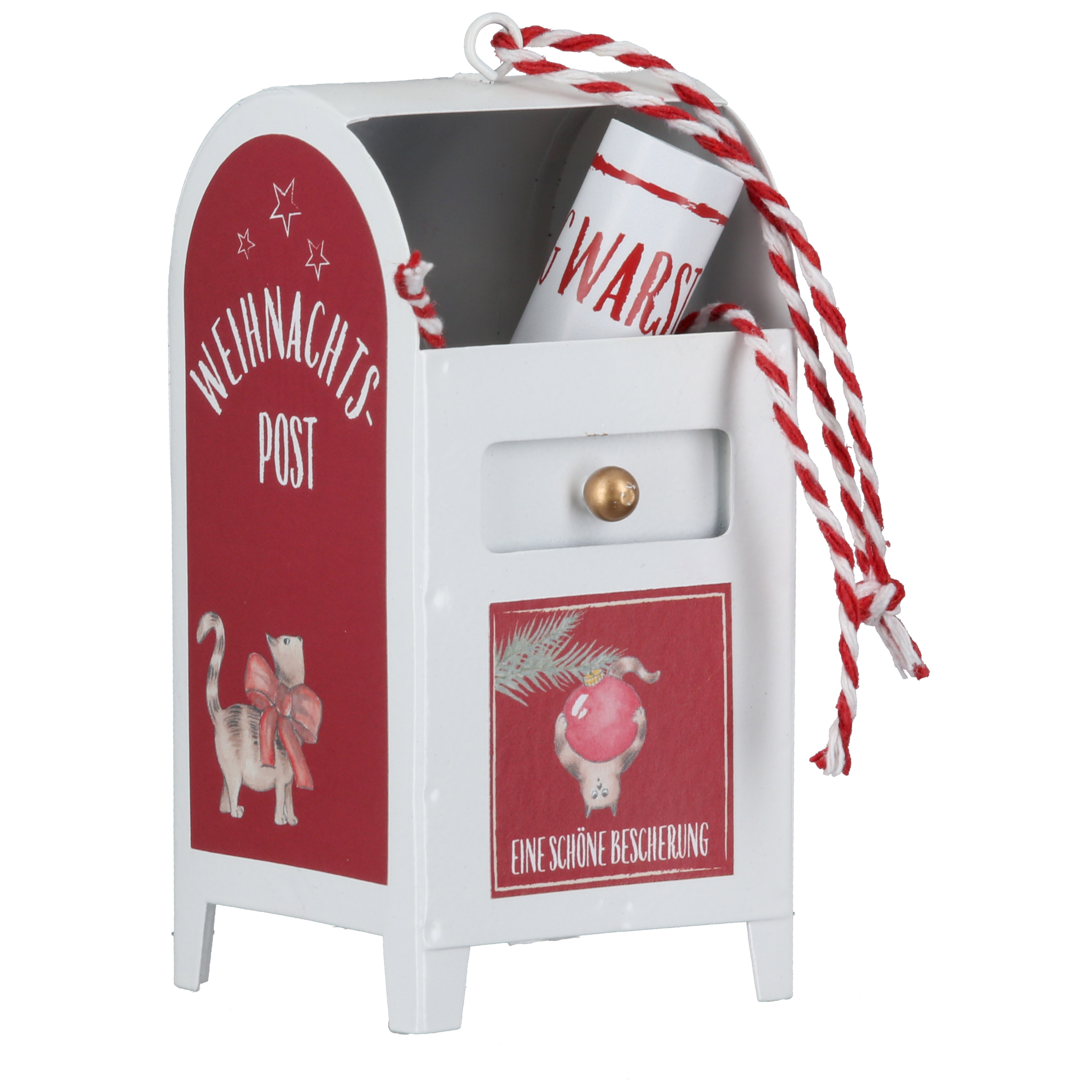 Weihnachtsbrief, Post, Mini Post, Rot, Weihnachtsdekoration