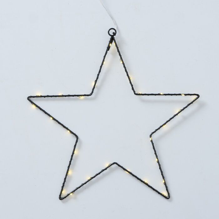 Leuchtstern Elvira 30cm LED schwarz