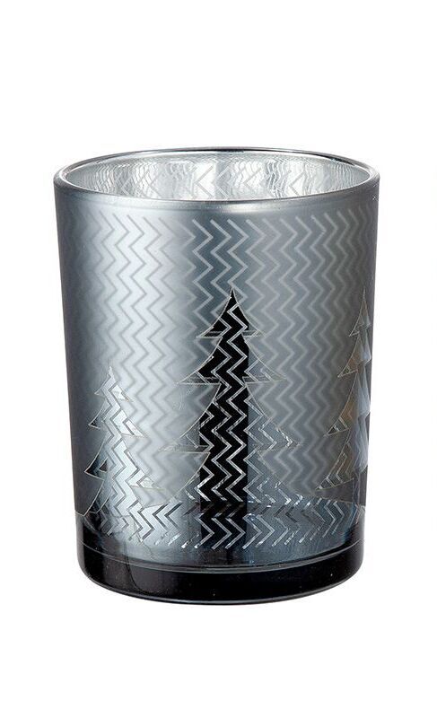 Windlicht Sternstunden grau 12,5cm