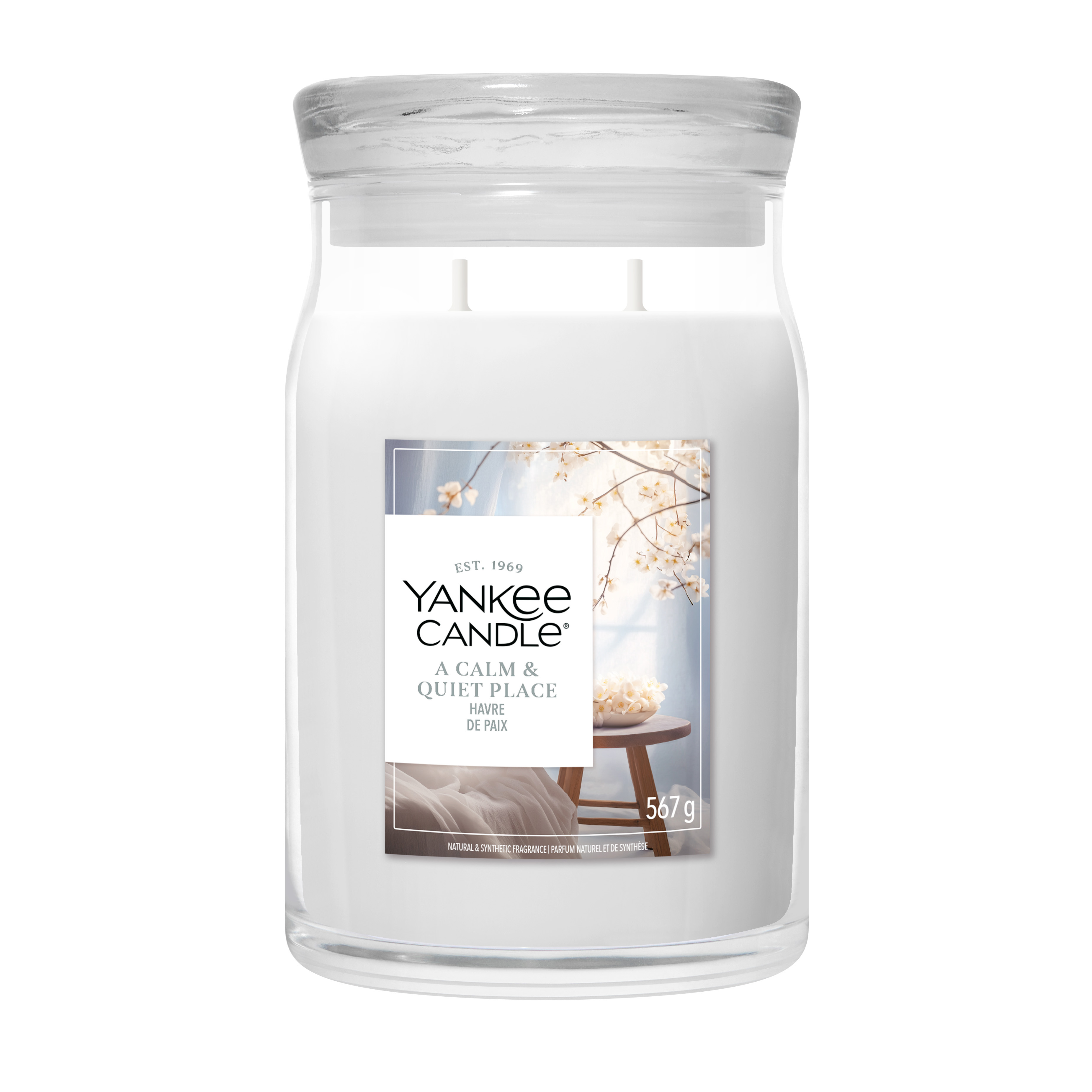 A Calm & Quiet Place Signature Large Jar 567g 2-Docht Wachs, Docht, Kerze, Glasbehälter, Duftkerze