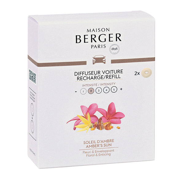 Sonniger Amber Set 2 Stück Nachfüller Autoduft