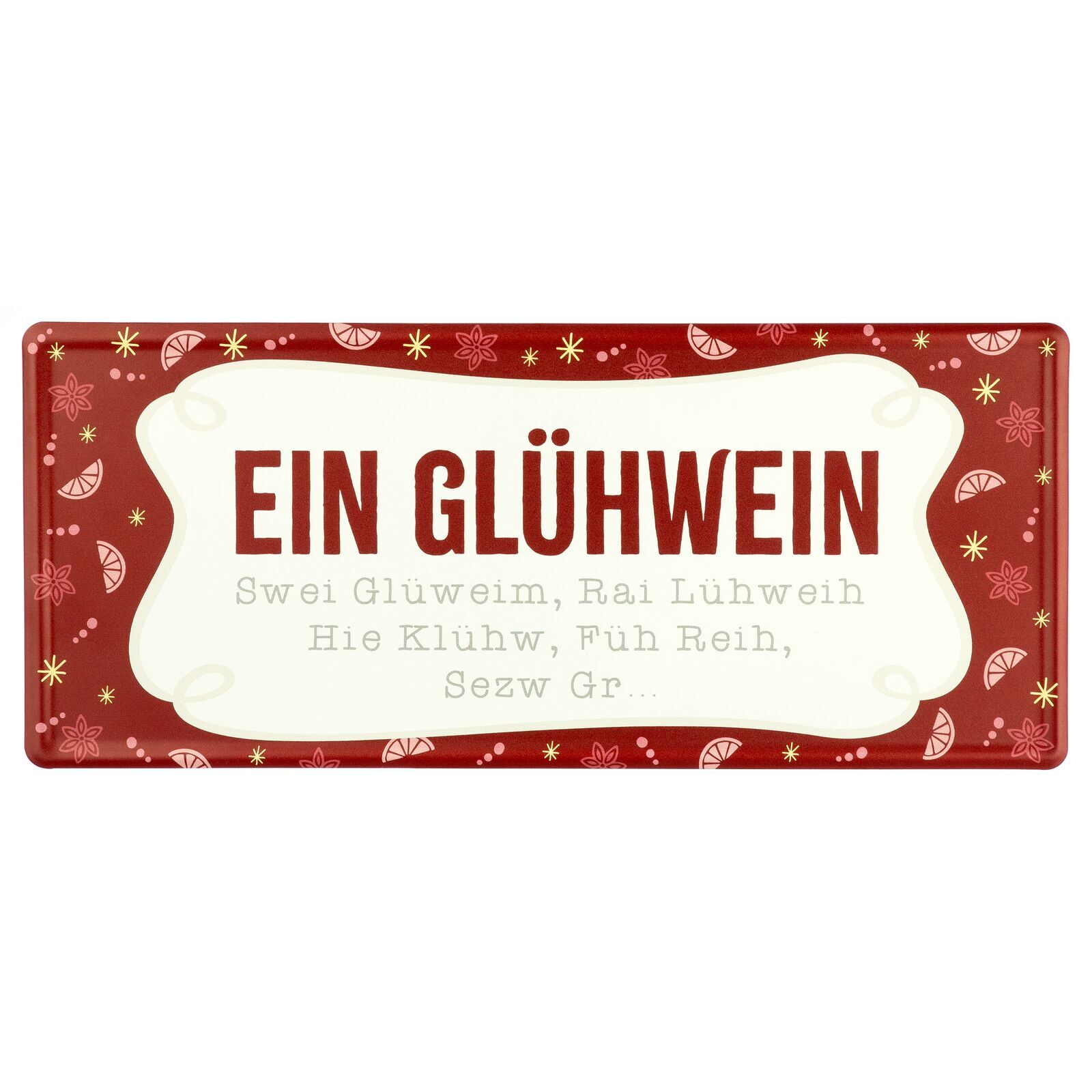 Schild Glühwein rot Papier
