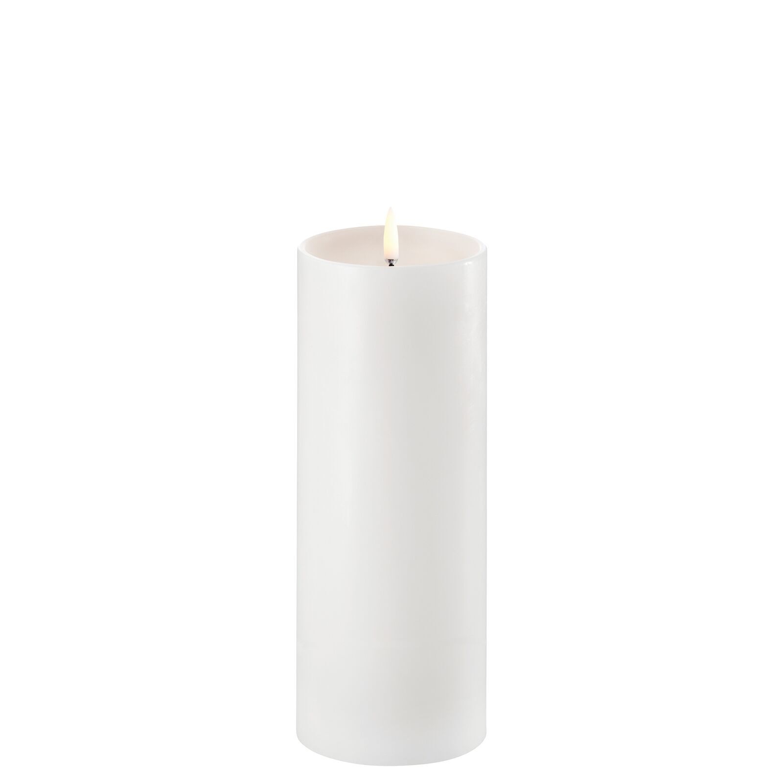 Uyuni LED Stumpenkerze shoulder 7,8x20cm nordic white