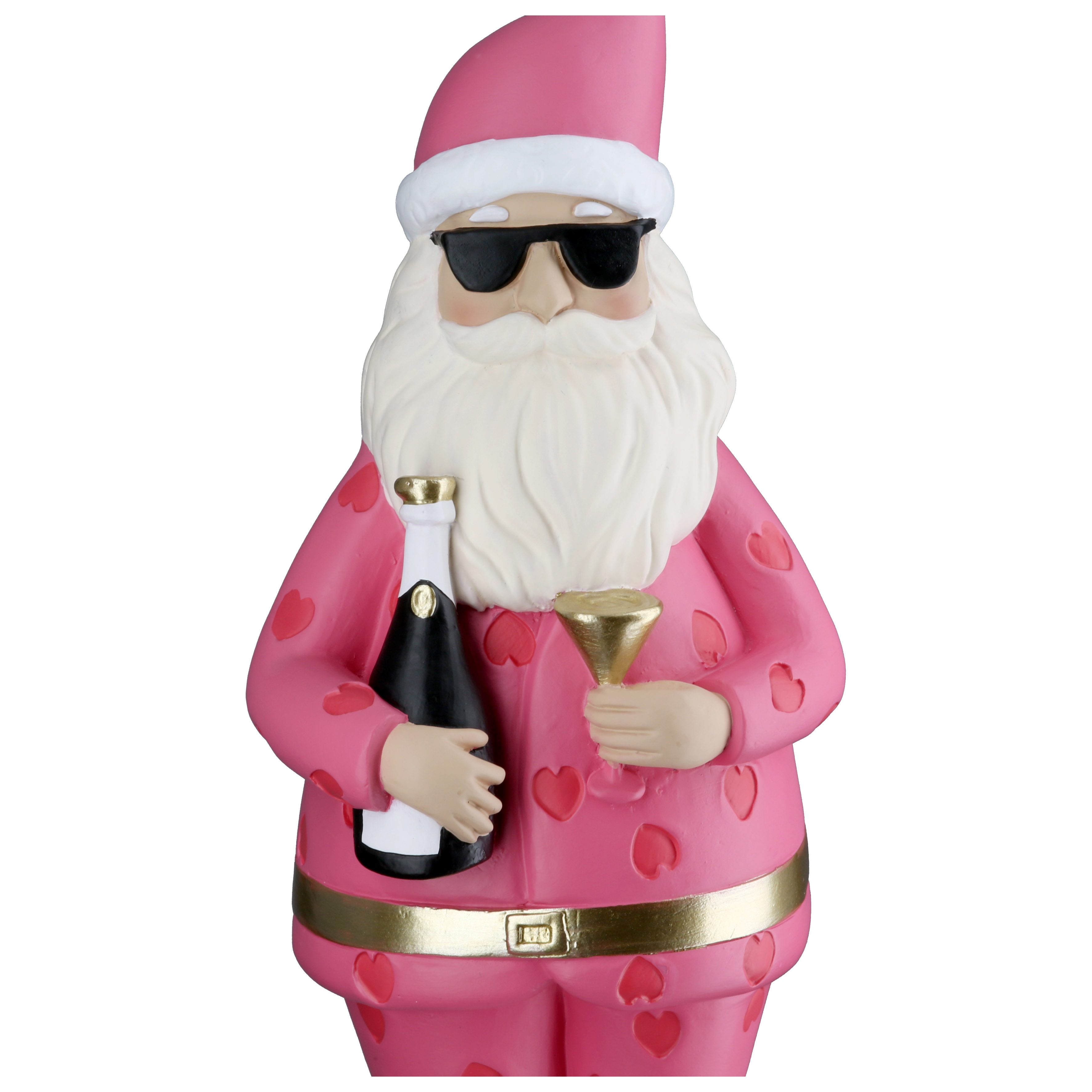 Weihnachtsfigur, Santa Claus, Robust, Rocker-Santa, Kunststofffigur