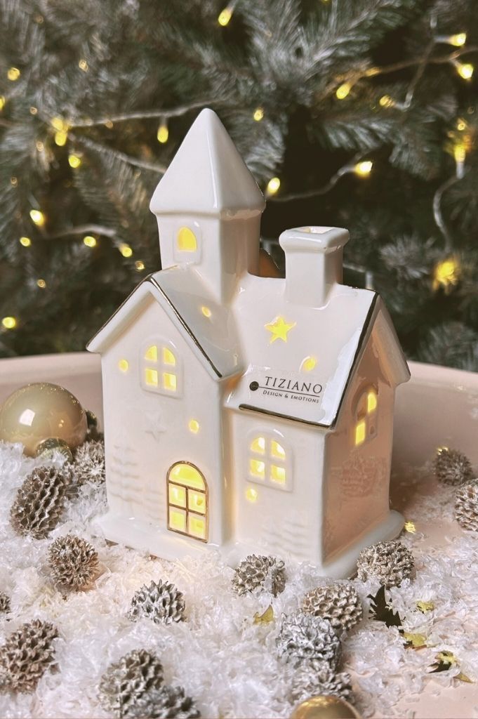 Spirito-rechts Kirche Spirito 16cm LED cremeweiß Porzellan