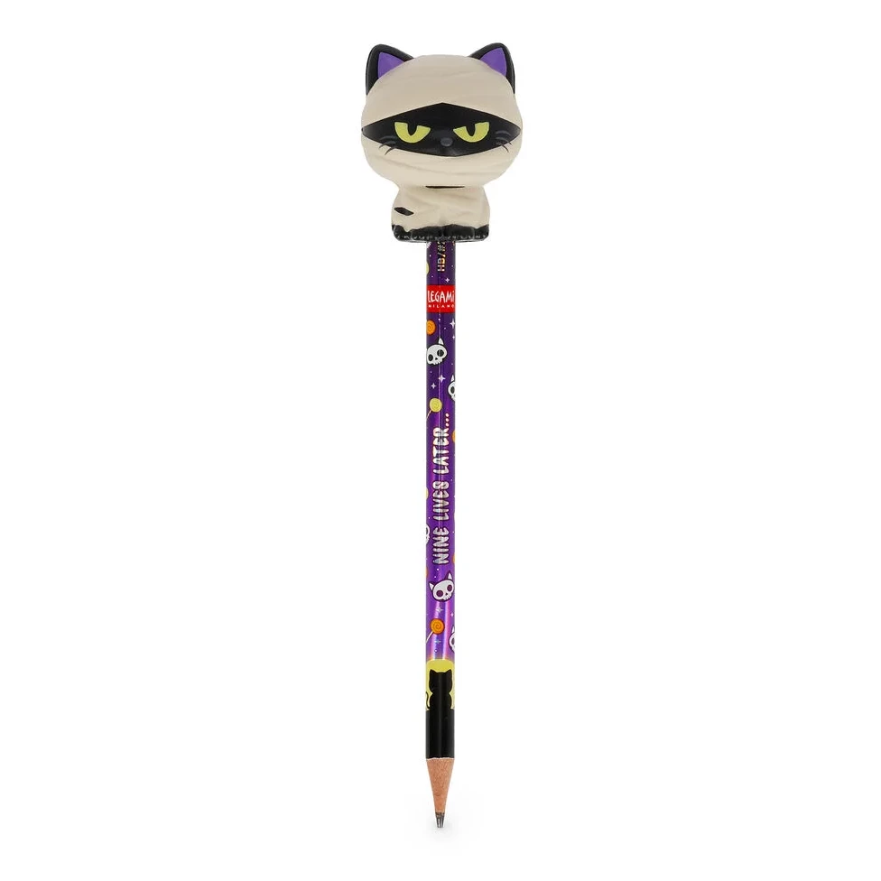 Bleistift, Spitzer, Animierte Katze, Halloween-Design, Bürobedarf