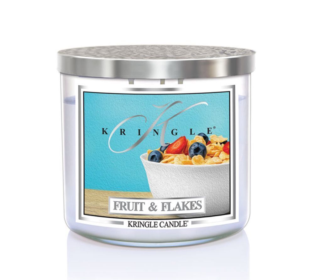 kringle_candle_fruit___flakes_silver_lid_american_heritage_13428_1 Fruit & Flakes 396g Tumbler 3-Docht