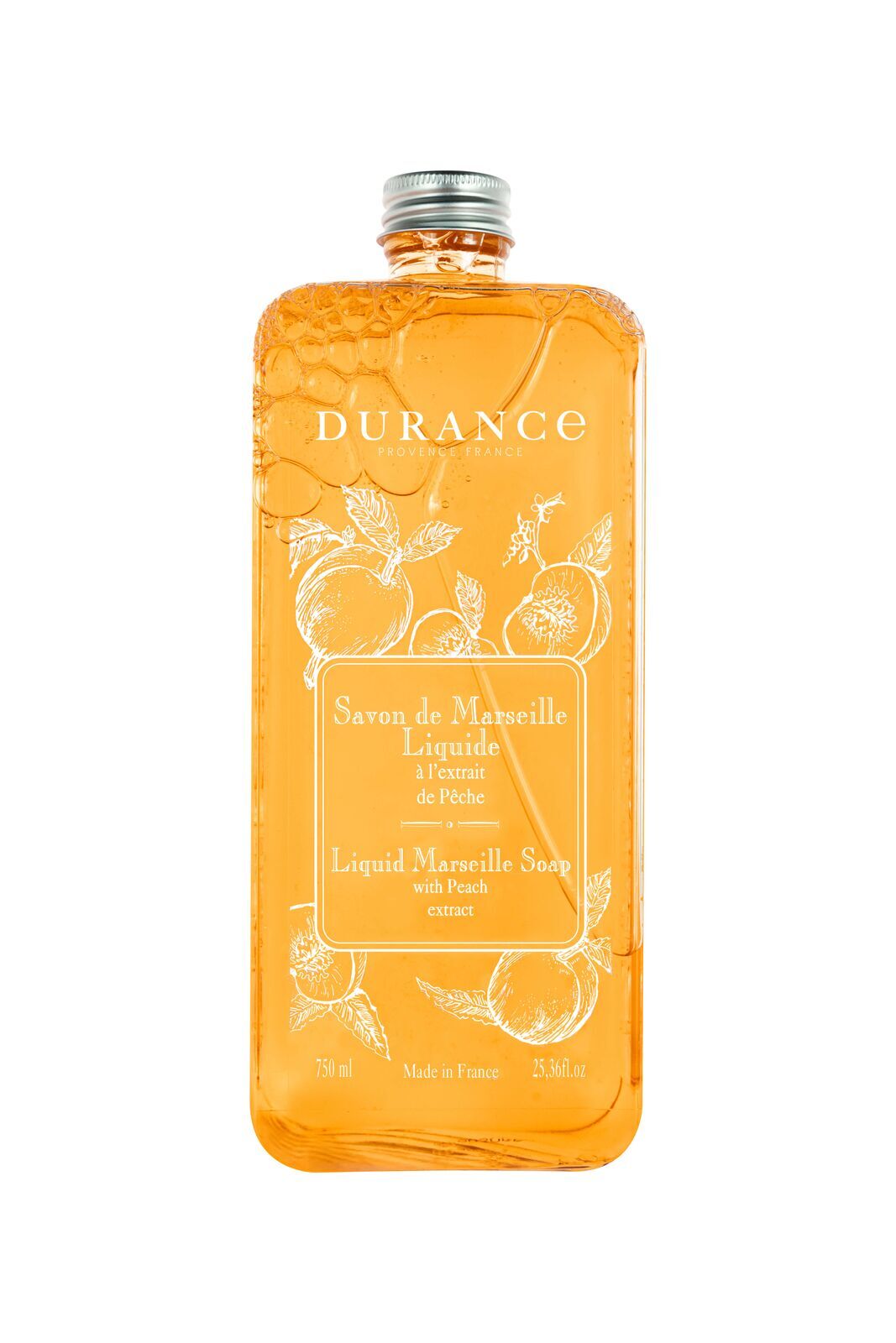 Peach-750ml Marseiller Flüssigseife Pfirsichextrakt 750ml Nachfüller