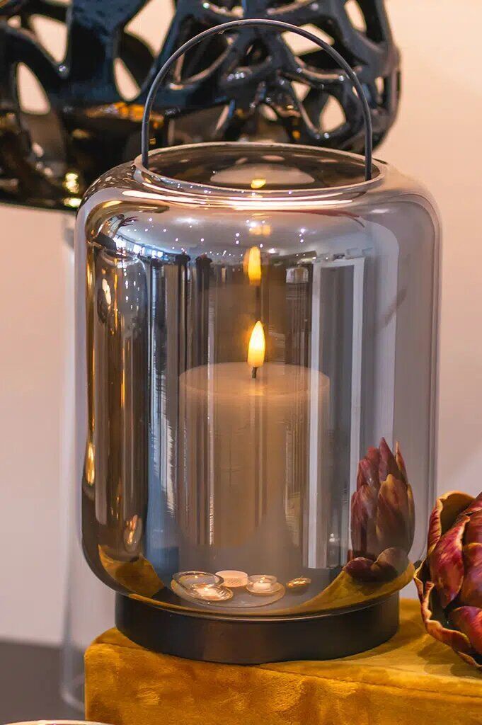 Kerzenlaterne Clermont 31cm anthrazit