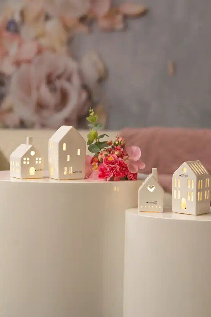 Haus Biaza Herz 11cm LED cremeweiß