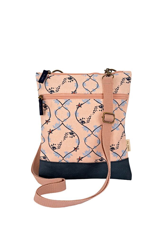 Crossbag Ranken lachs 135 Zubehor, Tasche, Handtasche, Leinwand, Geldbörse