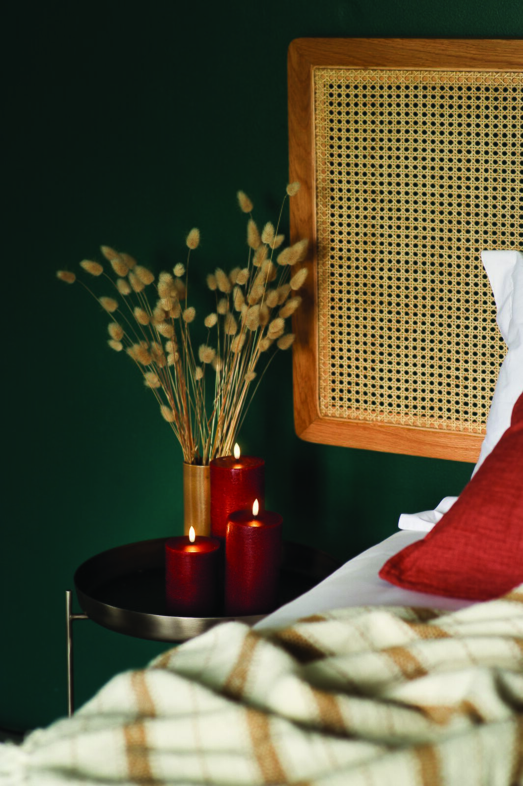 Uyuni LED Stumpenkerze 5x7,5cm Carmine Red