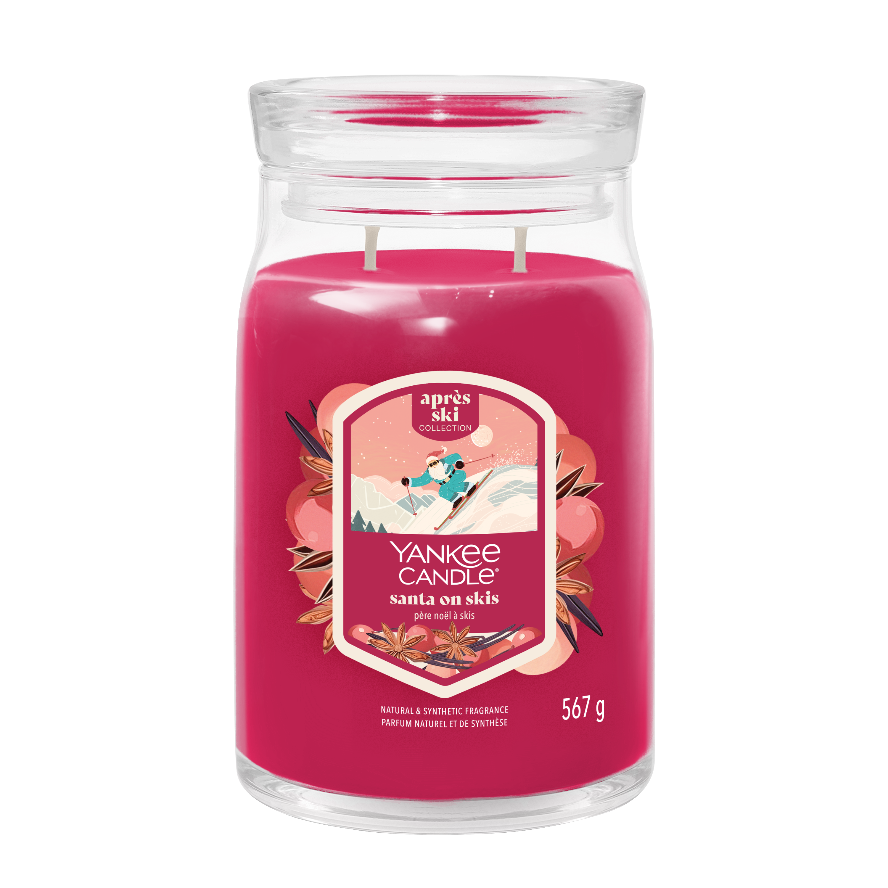 Santa on Skis Signature Large Jar 567g 2-Docht