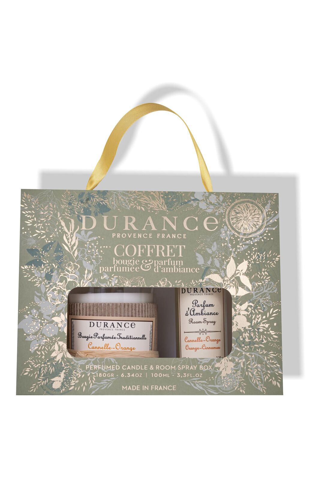 Zimt-Orange Duftkerze 180g & Raumspray 100ml Tasche, Zubehör, Handtasche