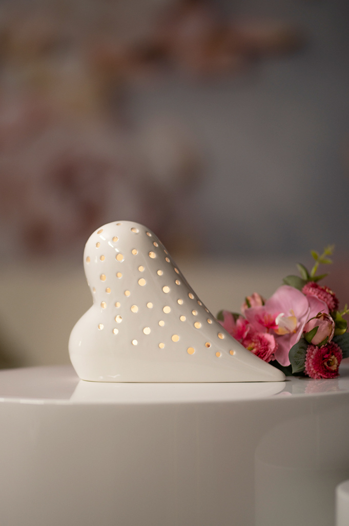 Herz Belvina 20cm LED creme