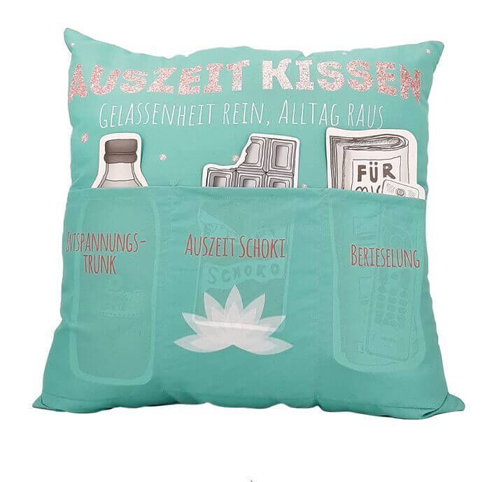 8969 Sofahelden Auszeit Kissen mit 3 Einstecktaschen