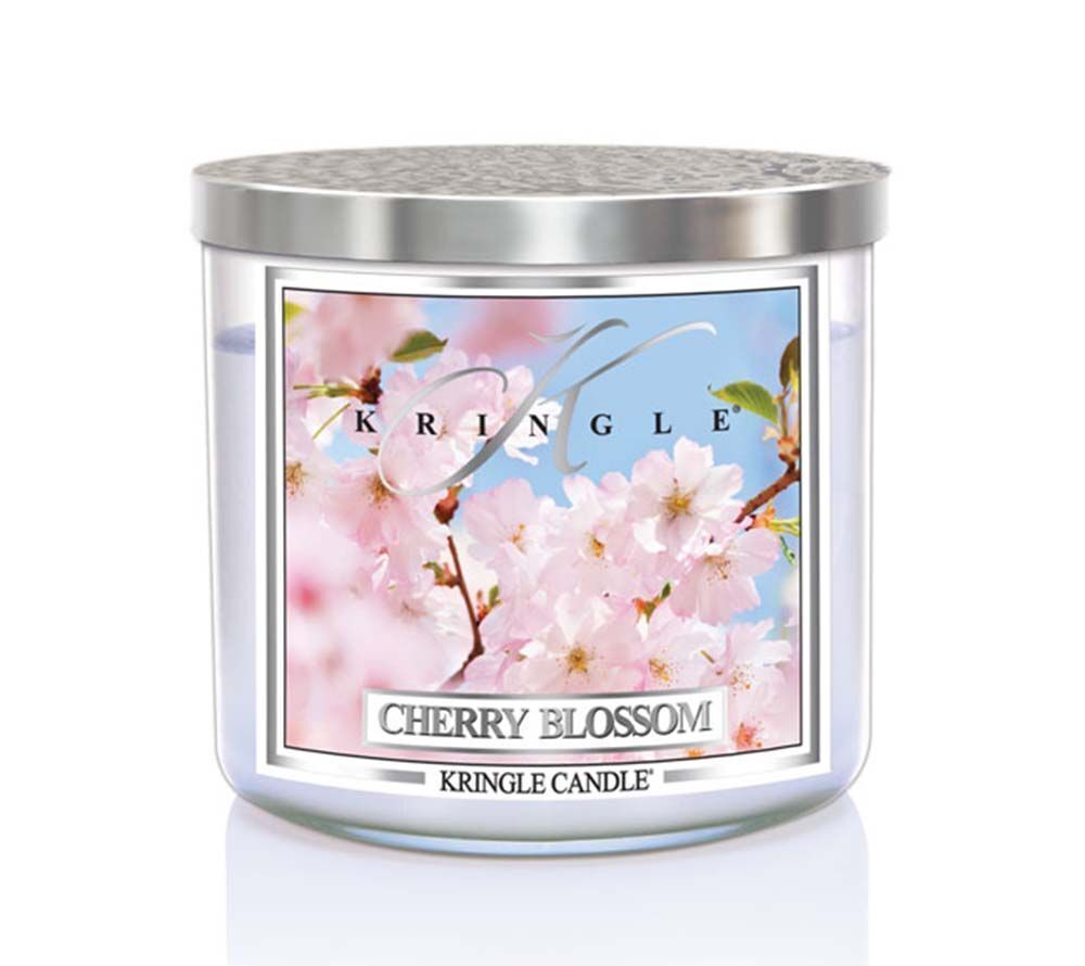 kringle_candle_cherry_blossom_silver_lid_american_heritage Cherry Blossom 396g Tumbler 3-Docht