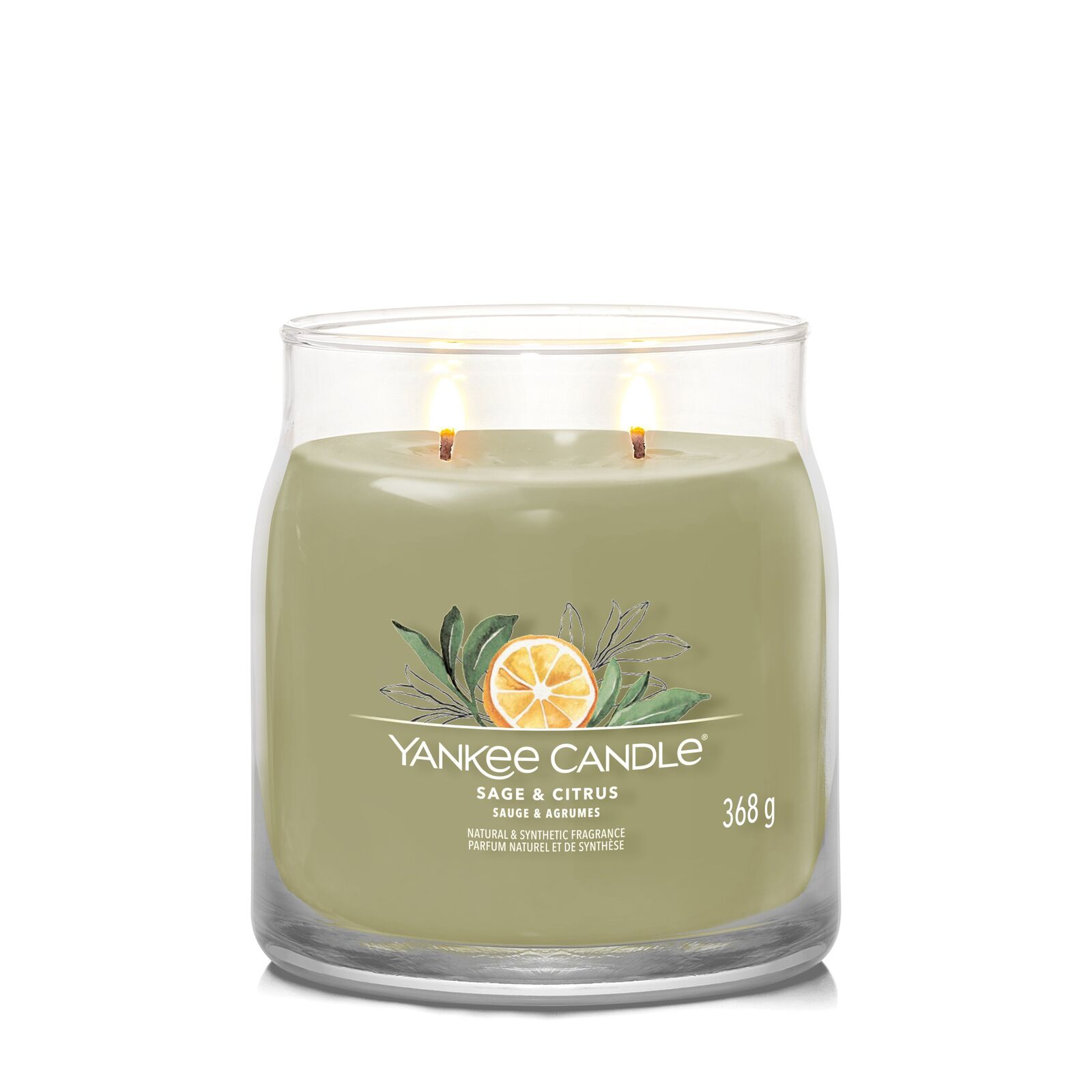 Sage_and_Citrus_Medium_LIT-1-1 Sage & Citrus Signature Medium Jar 368g 2-Docht