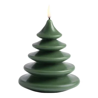 Grün, Kerze, Ceramik, Weihnachtsdeko, Kegelstufenform