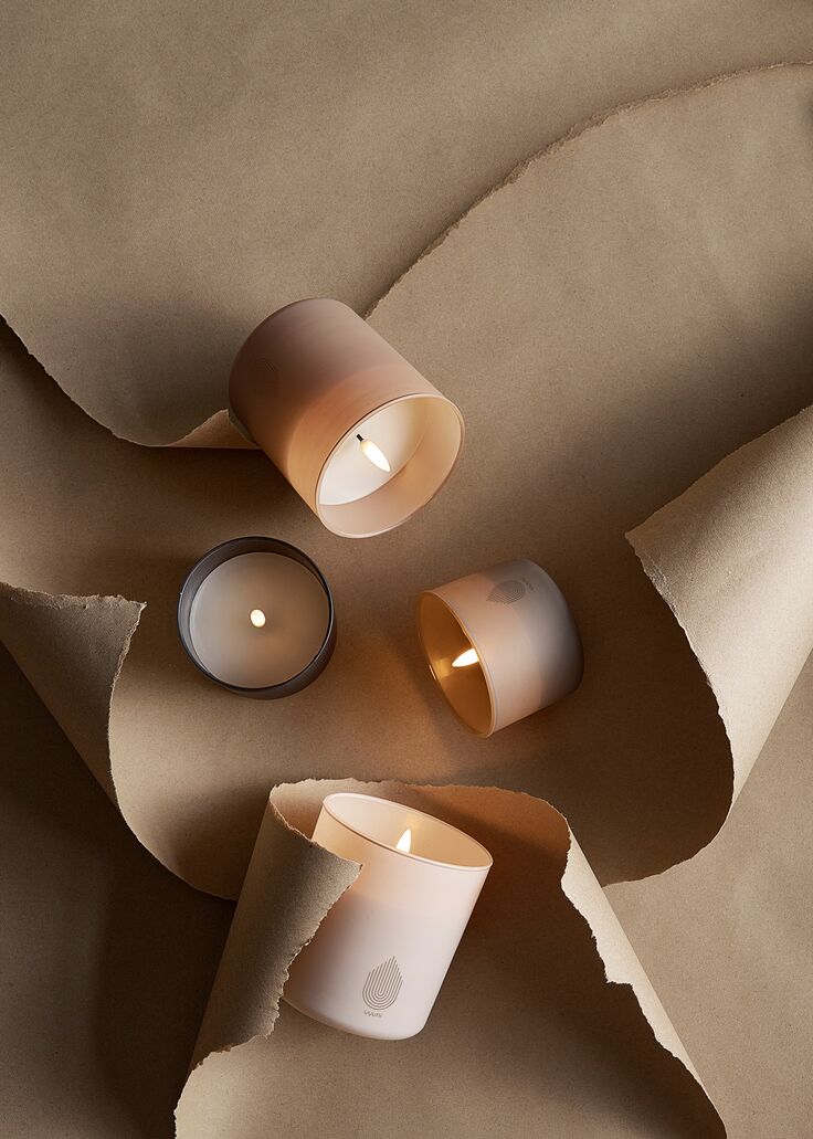 UYUNI-UL-GC-GR8206-UL-GC-BE8206-UL-GC-BE92010-UL-GC-VA92010 Uyuni LED Glas Stumpenkerze 6x7cm wine red 2er Set