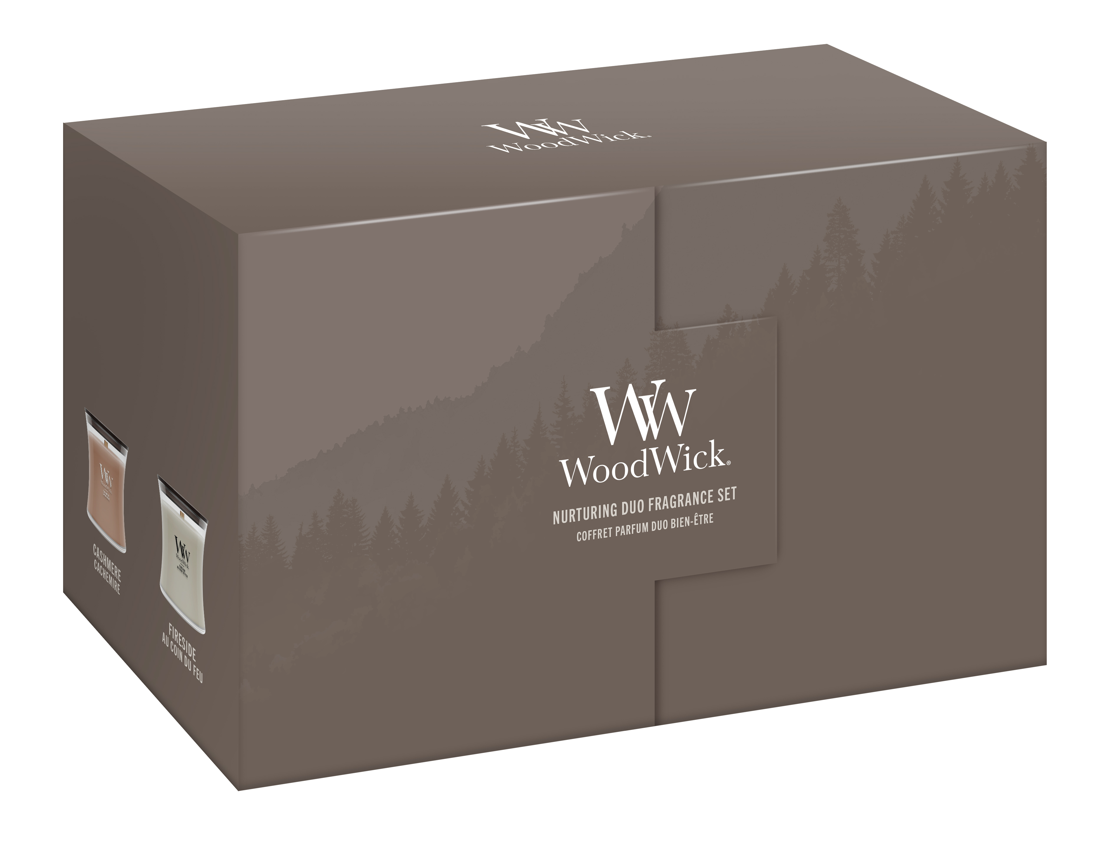 Medium Jar Geschenkset - Fireside + Cashmere 2x275g duo fragrance set, wood wick, duftset, duftkerze, geschenkverpackung