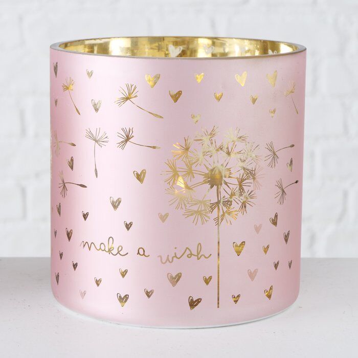 Windlicht Inka rosa 15cm