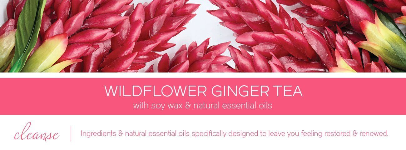 Wildflower-Ginger_Tea-Fragrance-Banner Cleanse Wildflower Ginger Tea 411g (3-Docht)