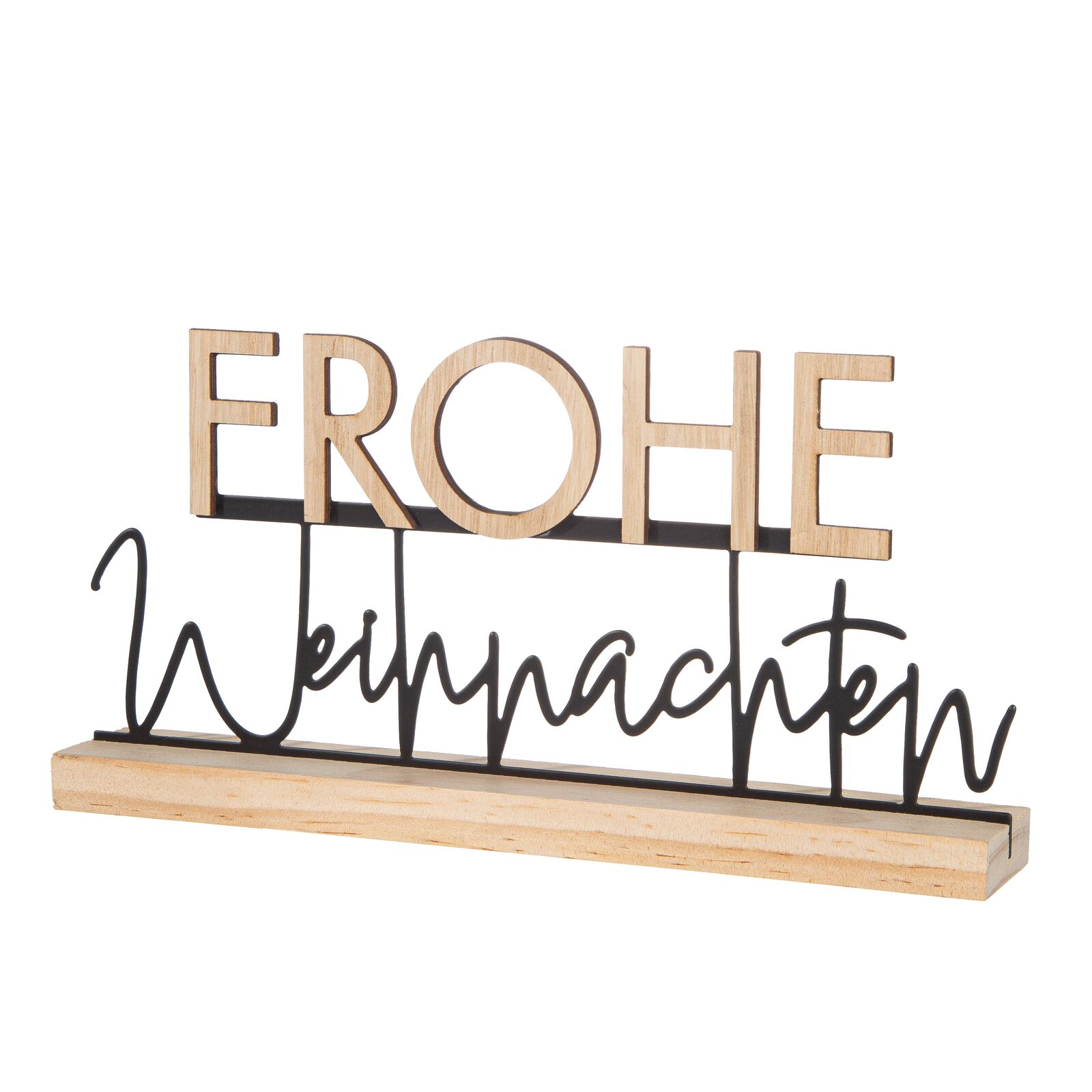 Deko Aufsteller Standrelief Frohe Weihnachten Text