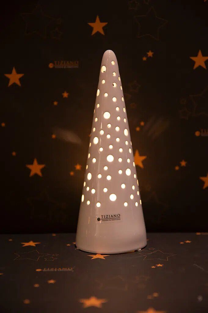 Lichtkegel Losone 24cm LED cremeweiß